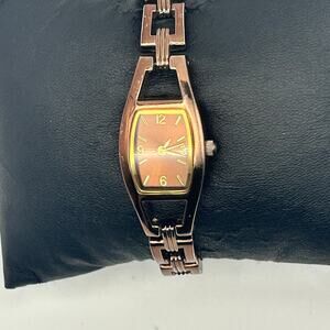 Women’s Fashion Watch Metallic Brown Working New Battery